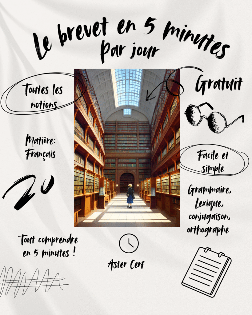 Brevet 2026: Comprendre en 5 minutes par jour: L’épreuve de français. Gratuit 1 Black Scrapbook Illustration Book Review Instagram Post